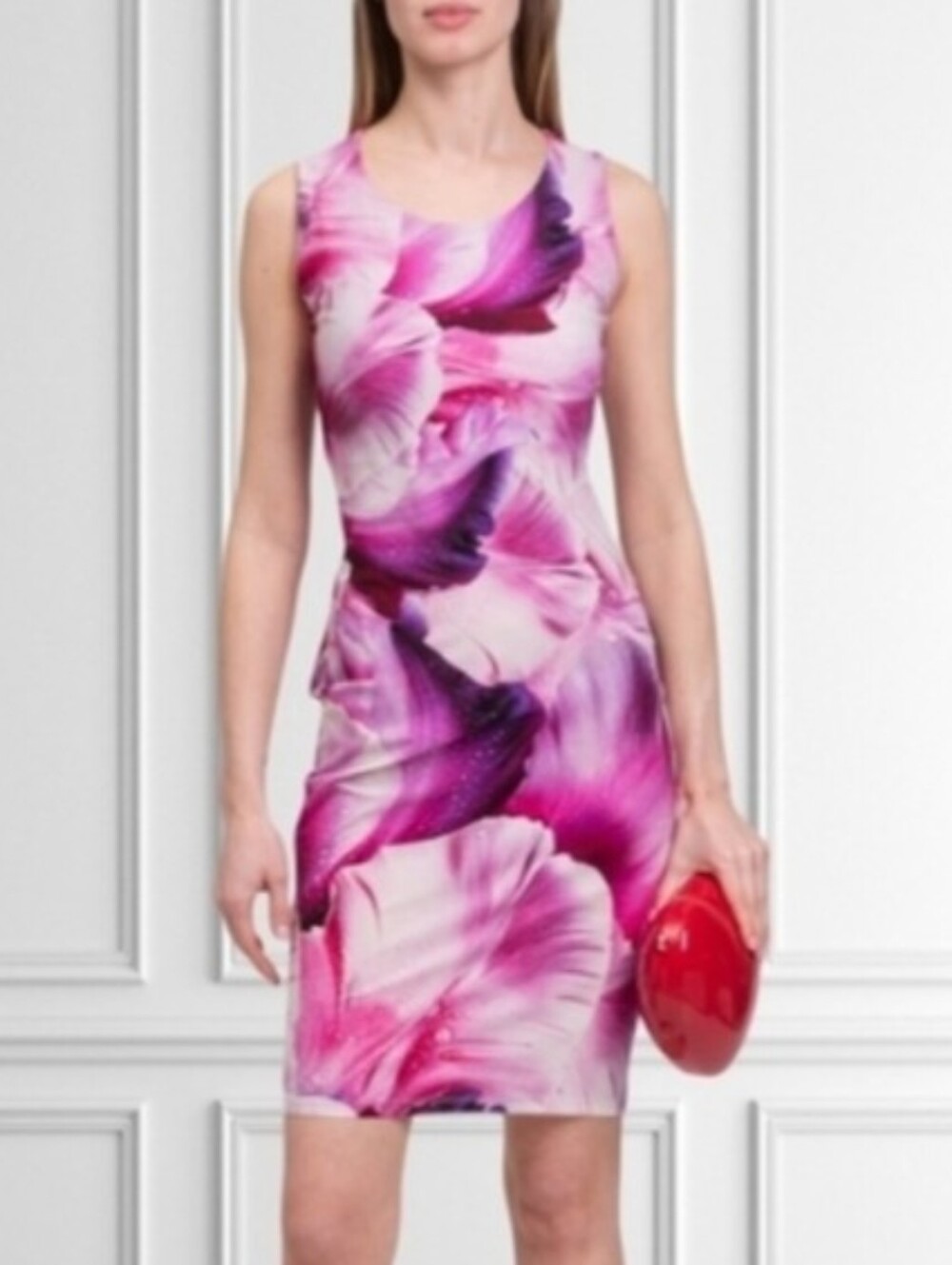 NWT Roberto Cavalli Pink Floral Dress Size 44 - 10/12 M/L
